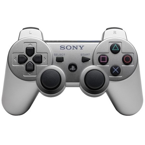 PS3 Official Dual Shock 3 Silver Controller
